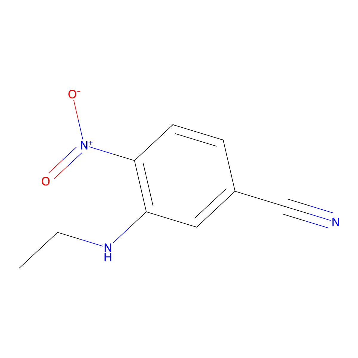 3-(Ethylamino)-4-nitrobenzonitrile molecular structure, CAS 467235-08-1