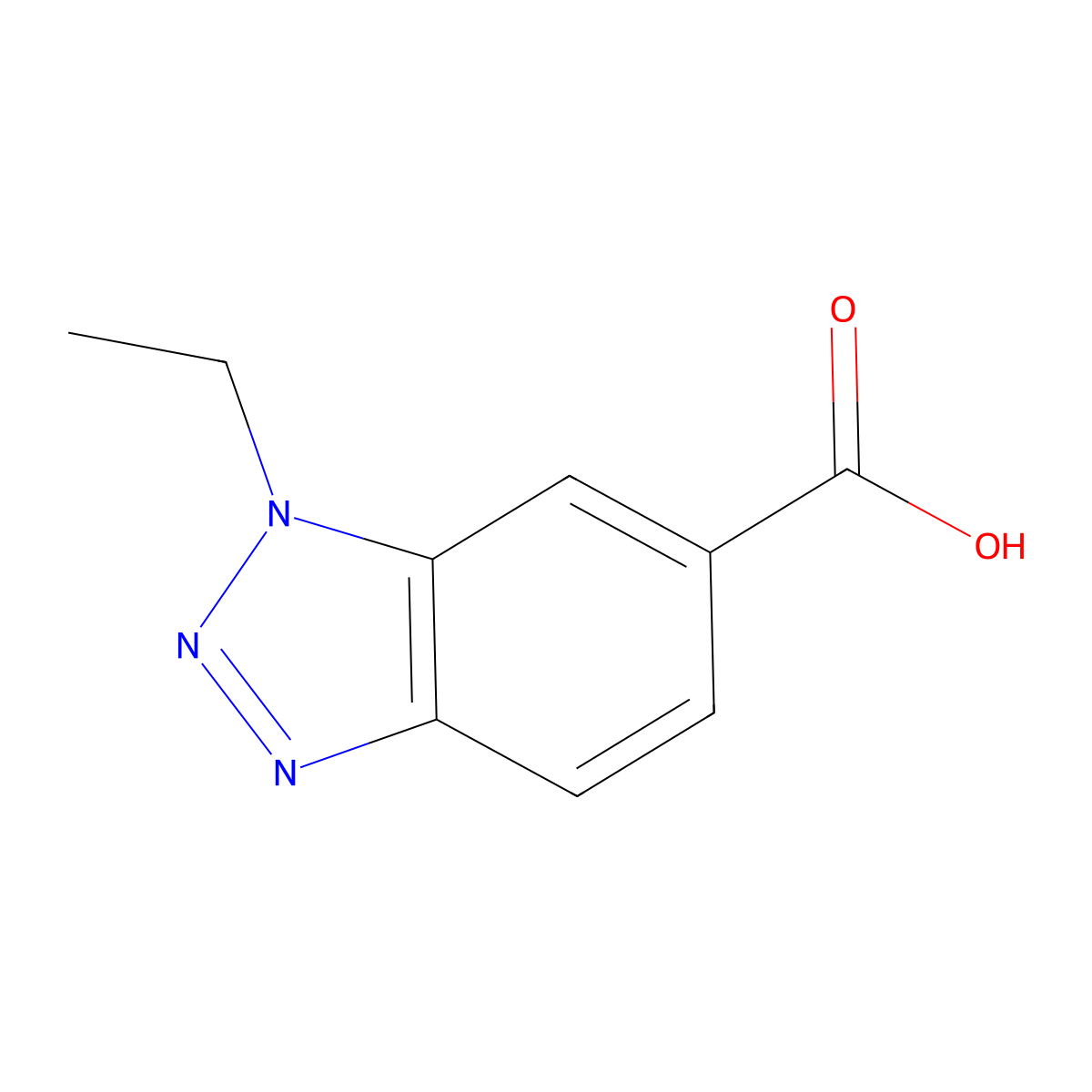 3-Ethyl-3H-benzotriazole-5-carboxylic acid molecular structure, CAS 467235-10-5