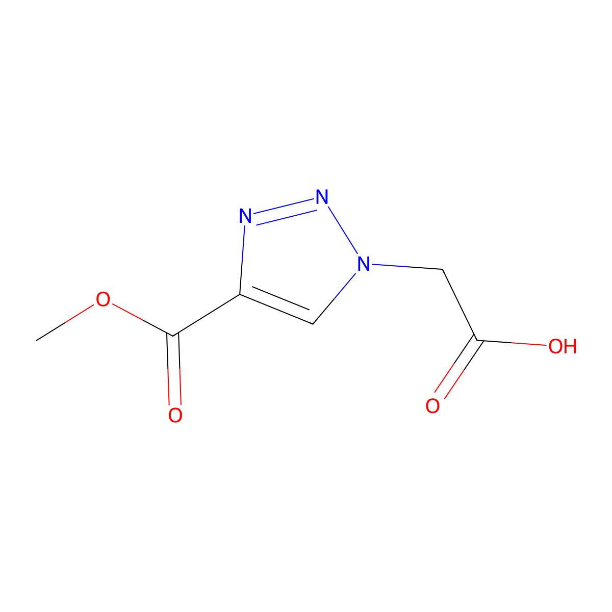 2-(4-(methoxycarbonyl)-1H-1,2,3-triazol-1-yl)acetic acid molecular structure, CAS 467235-14-9