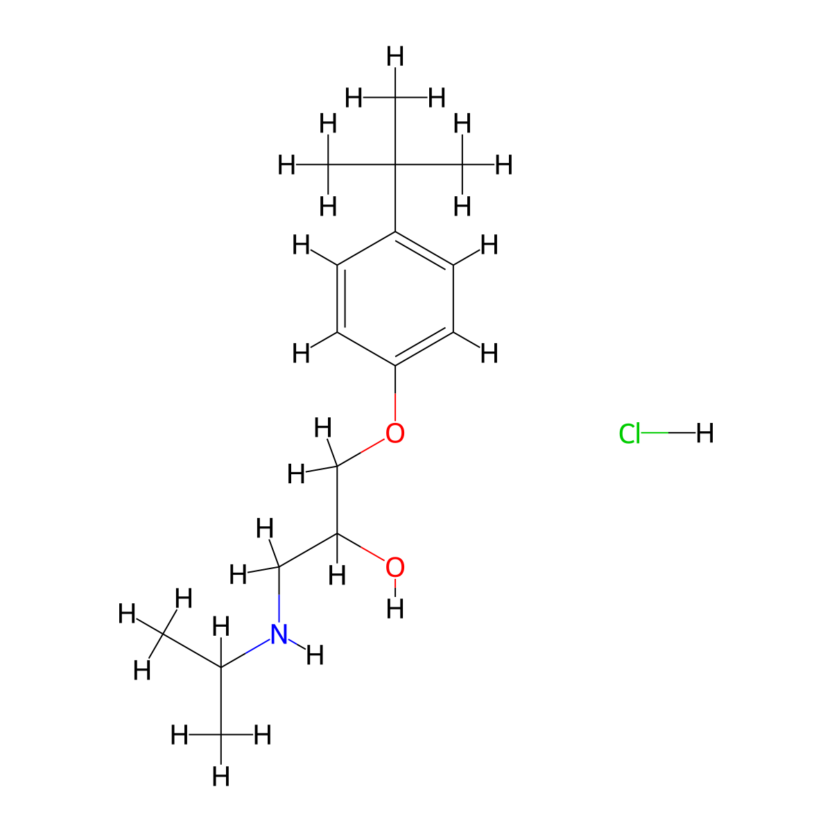 1-(4-tert-Butylphenoxy)-3-(isopropylamino)propan-2-ol hydrochloride molecular structure, CAS 467236-81-3