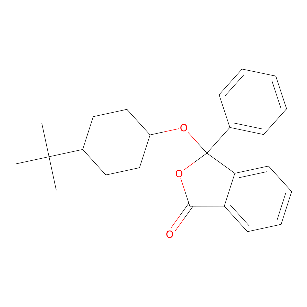 3-(4-Tert-butylcyclohexyl)oxy-3-phenyl-2-benzofuran-1-one molecular structure, CAS 467239-53-8