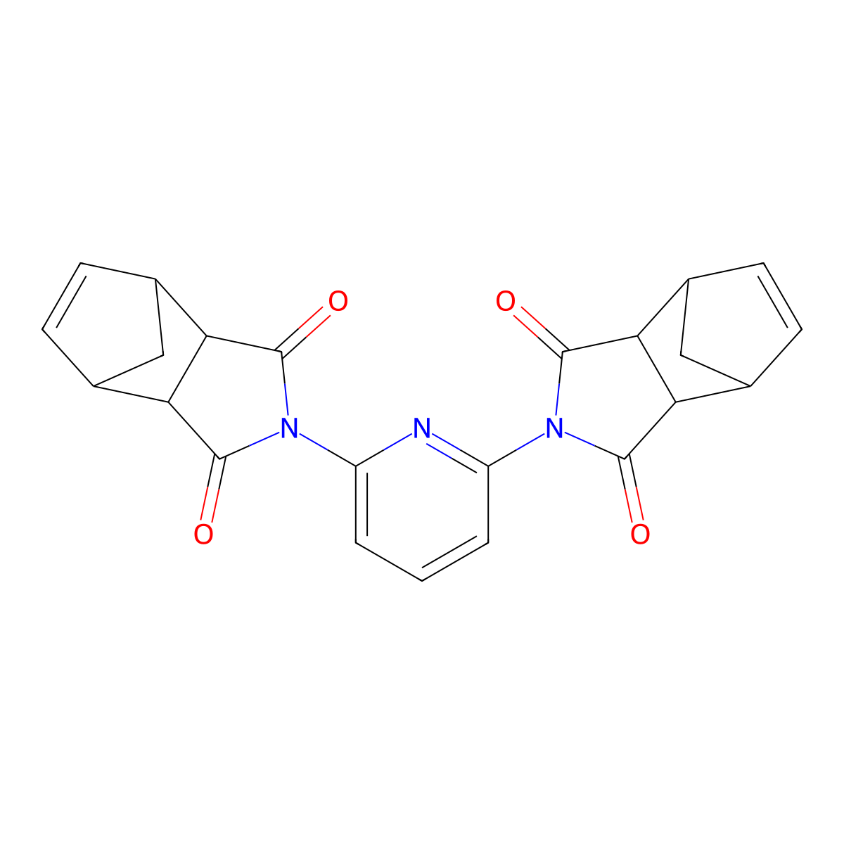 4-[6-(3,5-Dioxo-4-azatricyclo[5.2.1.02,6]dec-8-en-4-yl)-2-pyridinyl]-4-azatricyclo[5.2.1.02,6]dec-8-ene-3,5-dione molecular structure, CAS 467239-61-8