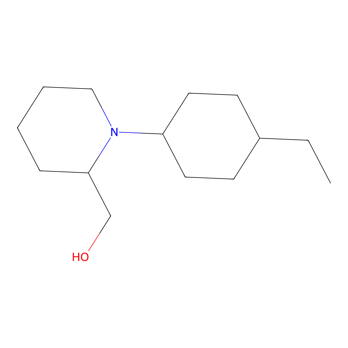 2-Piperidinemethanol,1-(4-ethylcyclohexyl)-(9CI) molecular structure, CAS 467239-75-4
