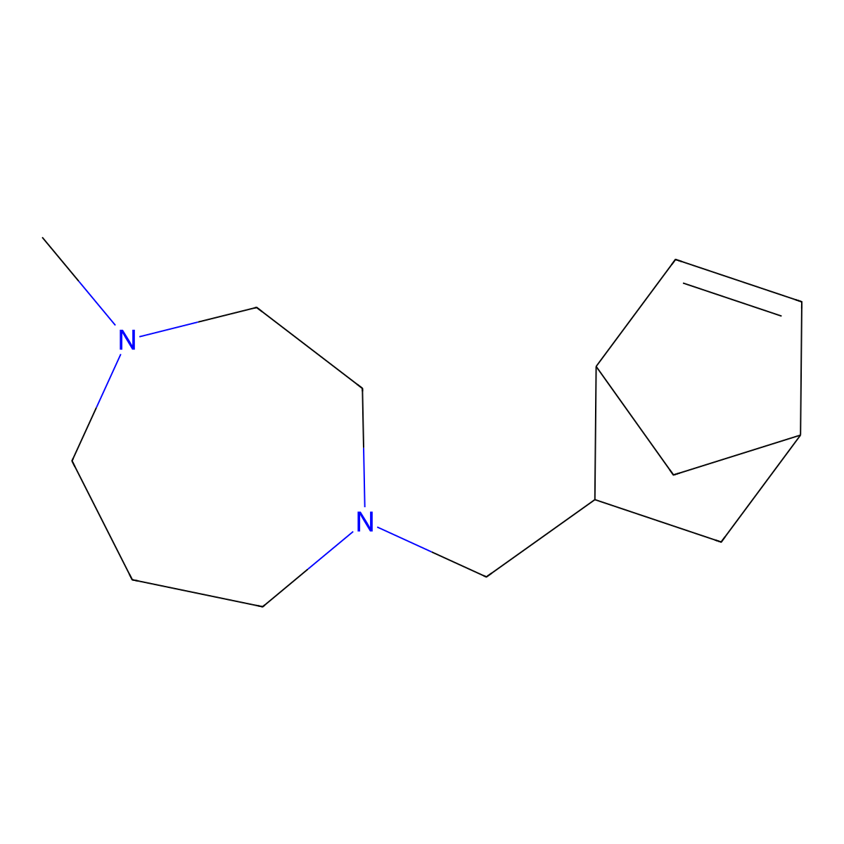 1-(5-Bicyclo[2.2.1]hept-2-enylmethyl)-4-methyl-1,4-diazepane molecular structure, CAS 467240-42-2