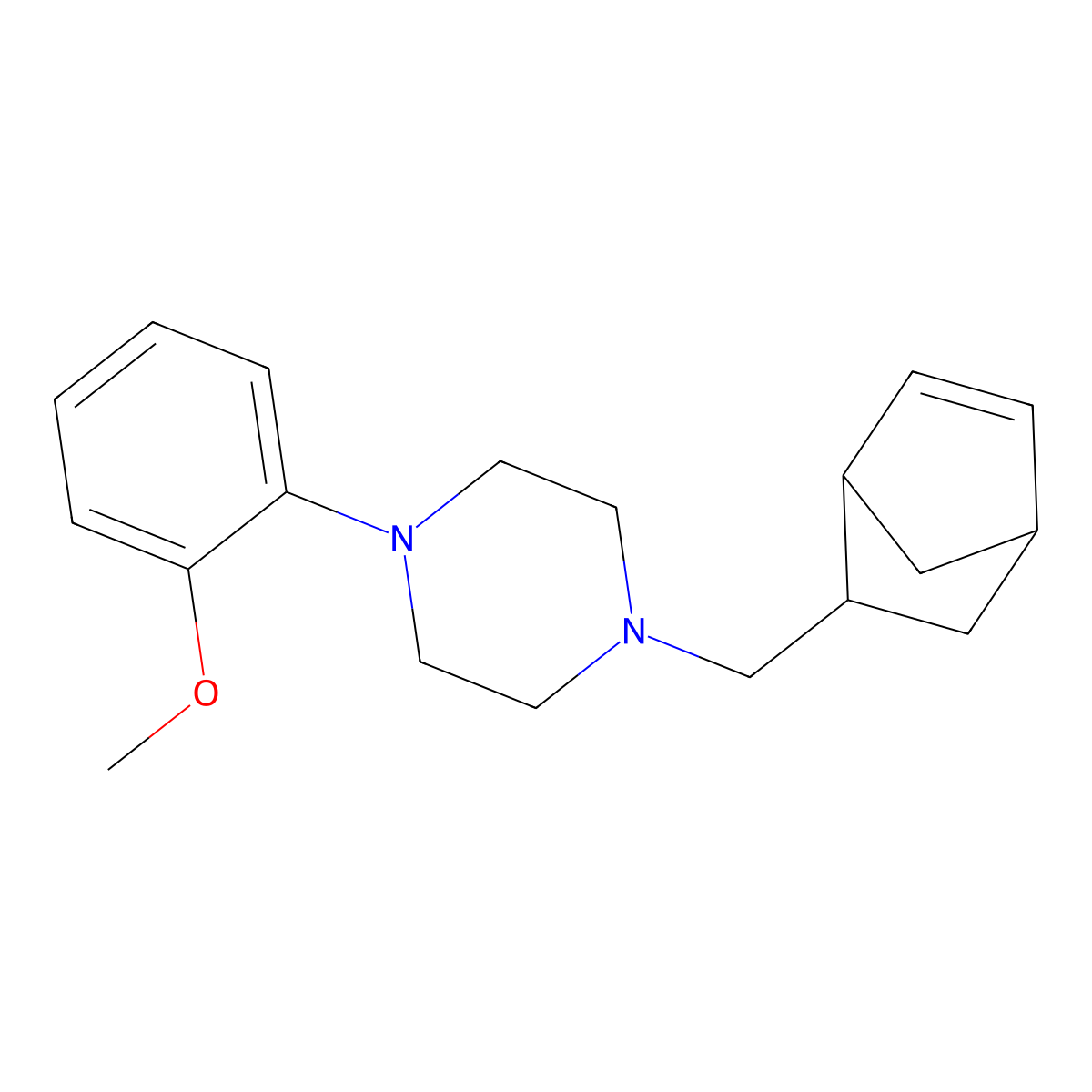 1-(2-Bicyclo[2.2.1]hept-5-enylmethyl)-4-(2-methoxyphenyl)piperazine molecular structure, CAS 467240-76-2