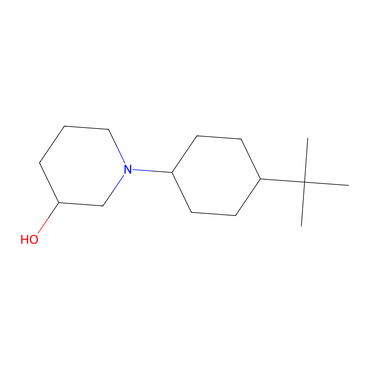 1-(4-Tert-butylcyclohexyl)piperidin-3-ol molecular structure, CAS 467241-75-4