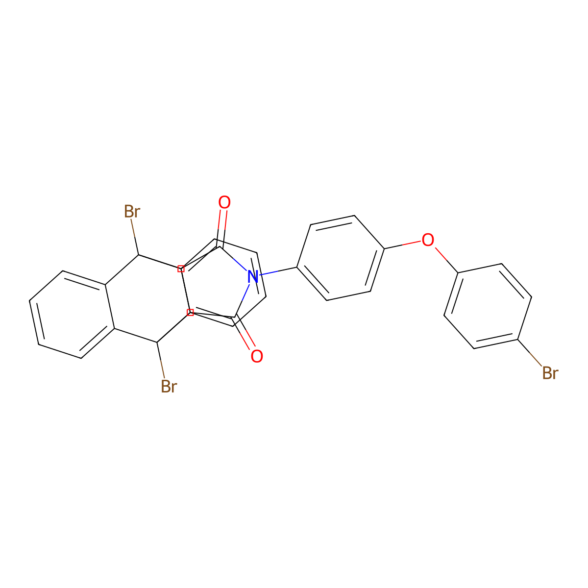 1,8-Dibromo-17-[4-(4-bromophenoxy)phenyl]-17-azapentacyclo[6.6.5.0~2,7~.0~9,14~.0~15,19~]nonadeca-2,4,6,9,11,13-hexaene-16,18-dione molecular structure, CAS 467241-86-7