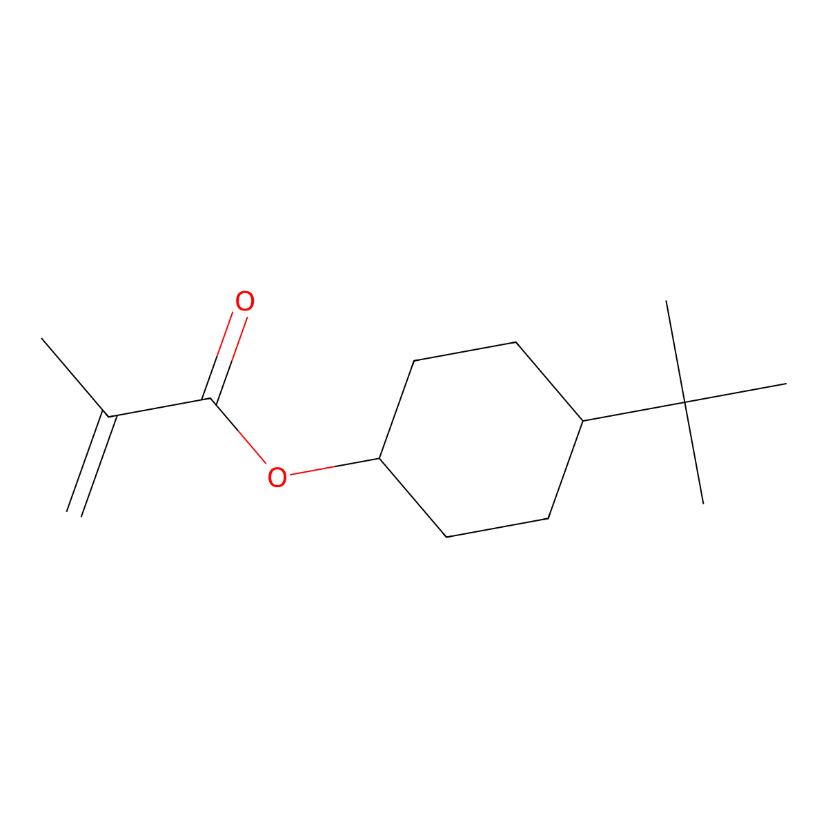2-Propenoic acid, 2-methyl-, 4-(1,1-dimethylethyl)cyclohexyl ester molecular structure, CAS 46729-07-1
