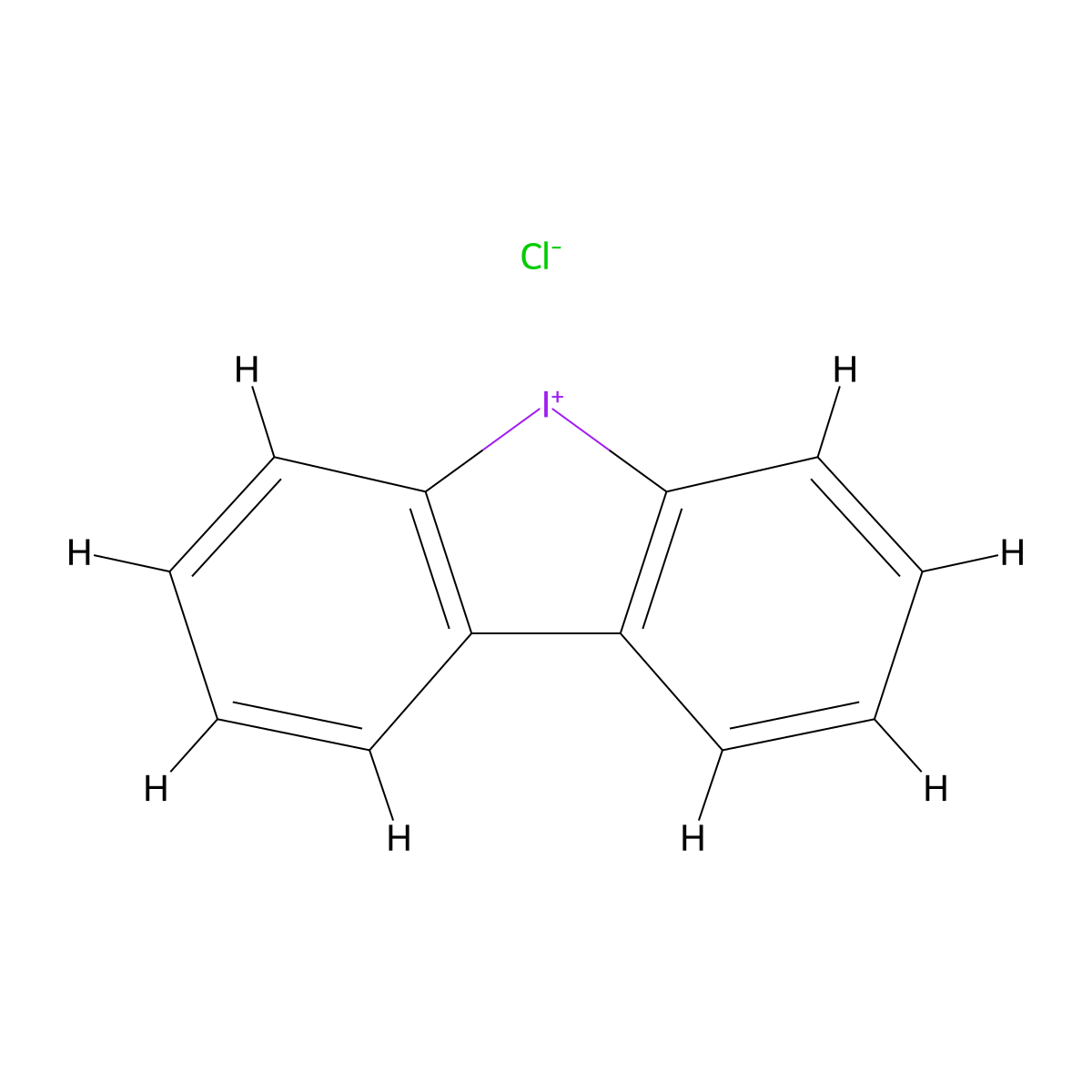 Diphenyleneiodonium chloride molecular structure, CAS 4673-26-1