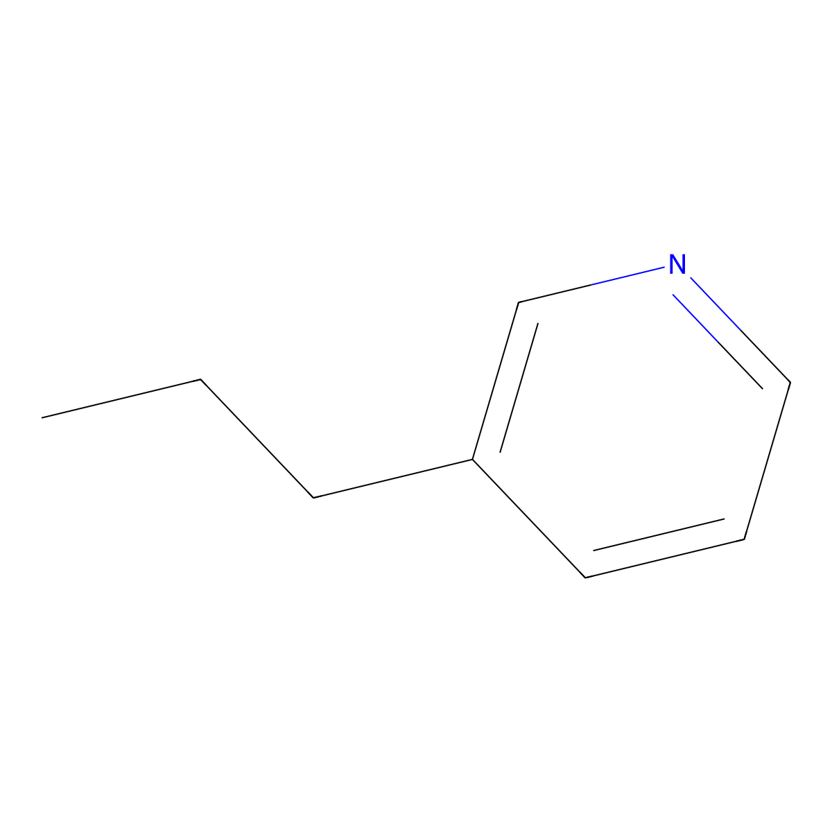 3-Propylpyridine molecular structure, CAS 4673-31-8