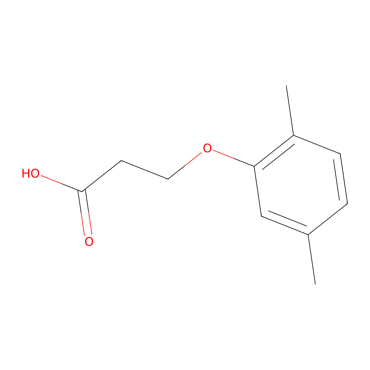 3-(2,5-Dimethylphenoxy)propanoic acid molecular structure, CAS 4673-48-7