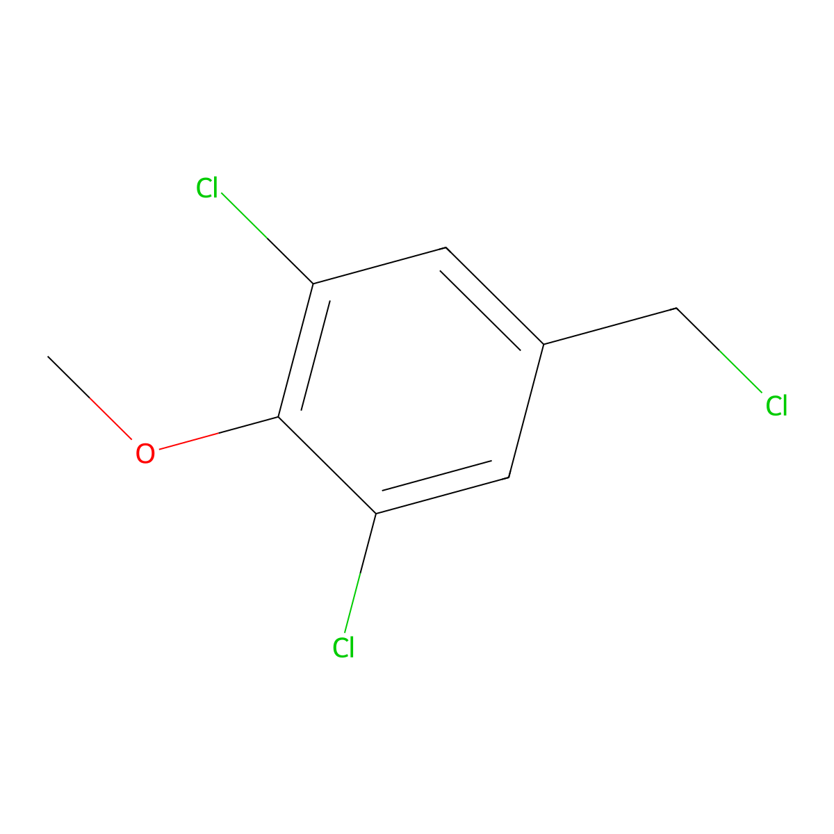 1,3-Dichloro-5-(chloromethyl)-2-methoxybenzene molecular structure, CAS 4673-79-4