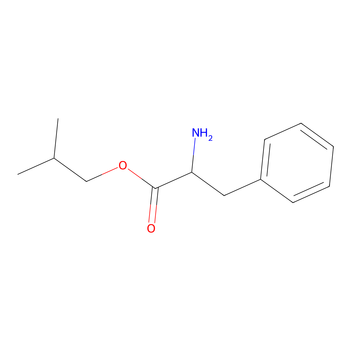 (S)-Isobutyl 2-amino-3-phenylpropanoate molecular structure, CAS 46733-83-9