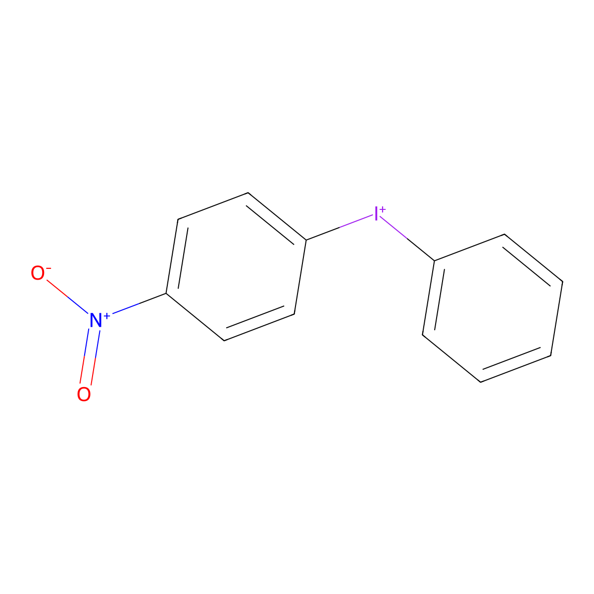 IODONIUM, (p-NITROPHENYL)PHENYL-, BROMIDE molecular structure, CAS 46734-23-0