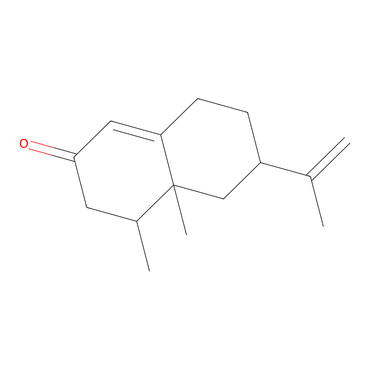(+)-Nootkatone molecular structure, CAS 4674-50-4