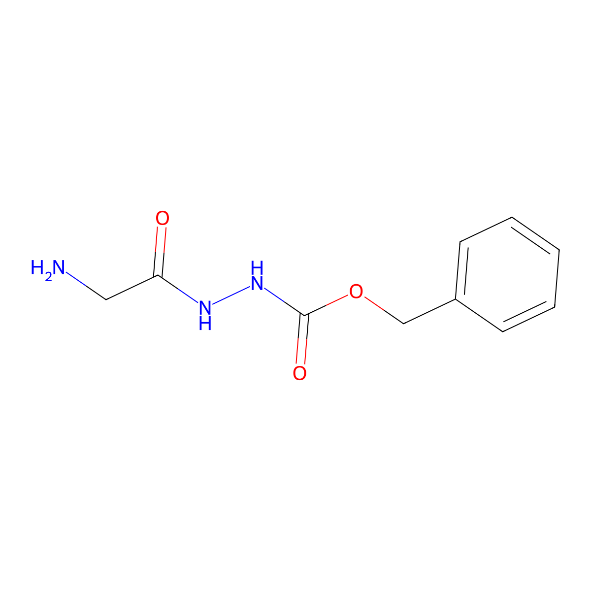 Benzyl 2-(2-aminoacetyl)hydrazinecarboxylate molecular structure, CAS 46742-14-7