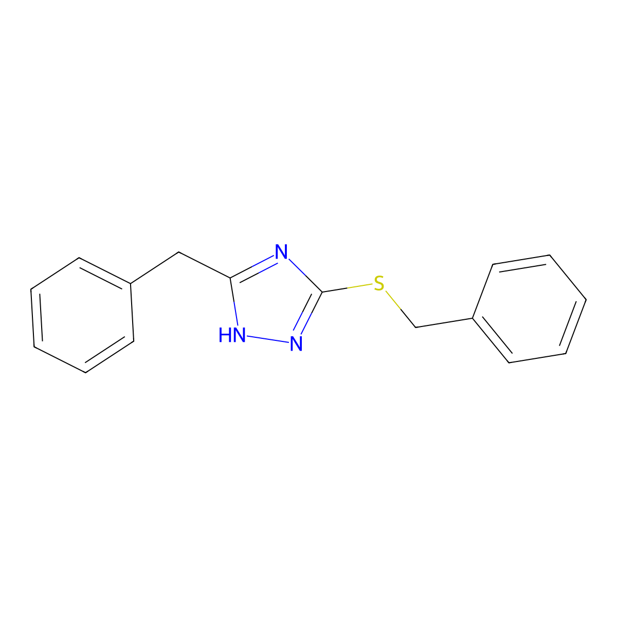 3-benzyl-5-(benzylsulfanyl)-4H-1,2,4-triazole molecular structure, CAS 467436-08-4