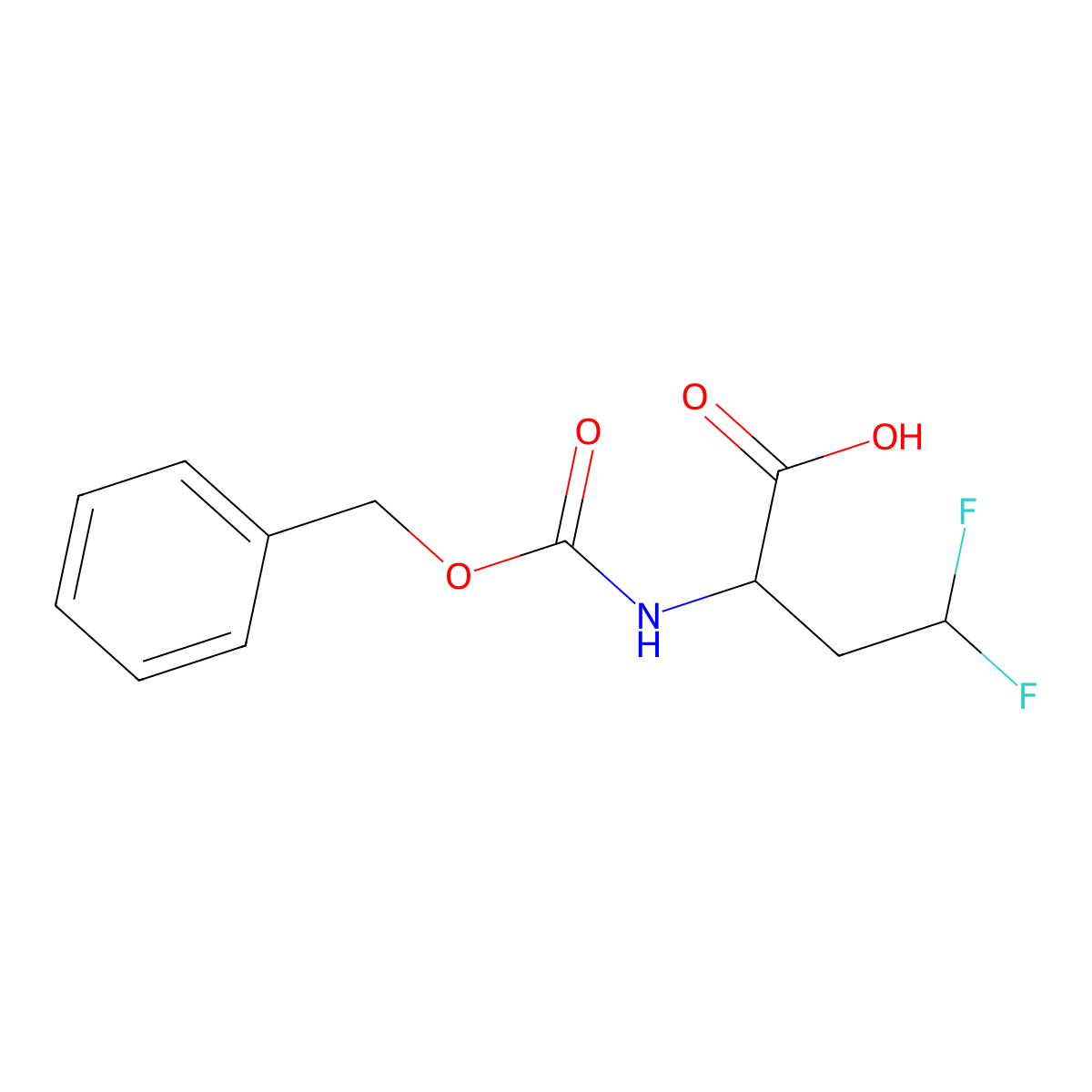 (2S)-2-{[(Benzyloxy)carbonyl]amino}-4,4-difluorobutanoic acid molecular structure, CAS 467438-39-7