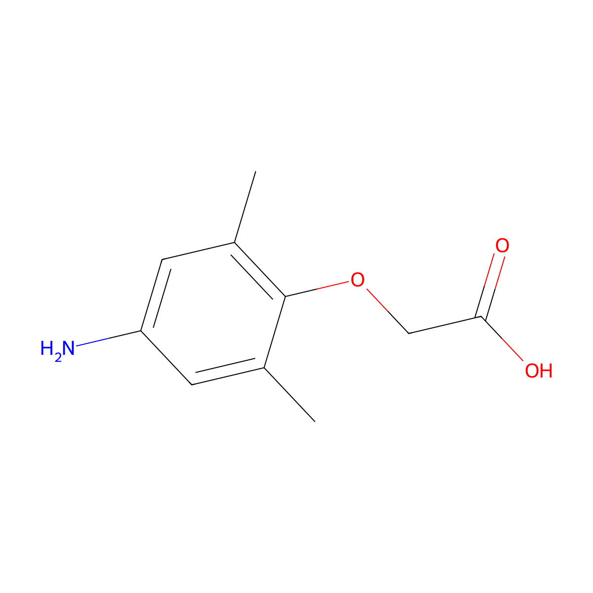 2-(4-Amino-2,6-dimethylphenoxy)acetic acid molecular structure, CAS 467446-90-8