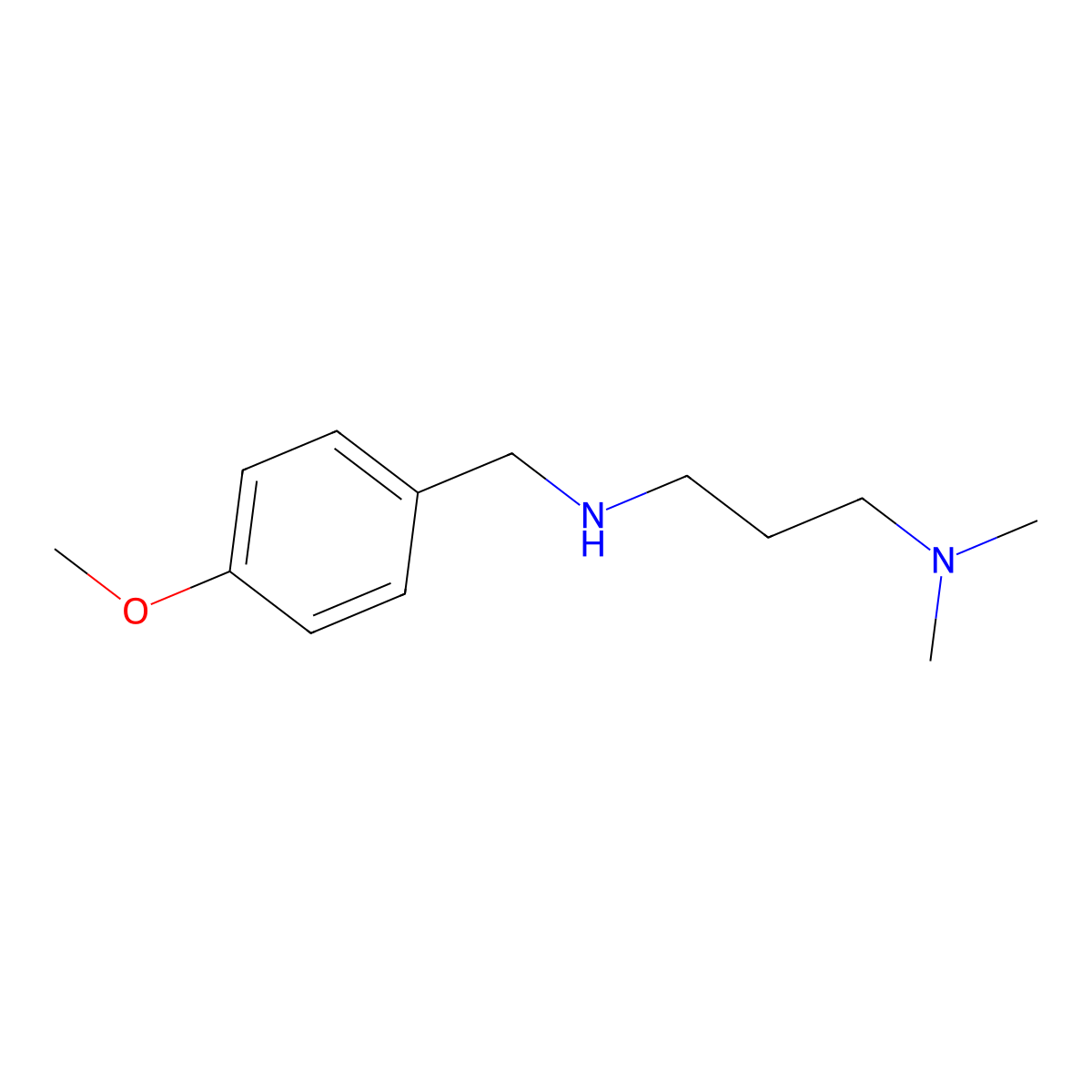 N'-(4-methoxybenzyl)-N,N-dimethylpropane-1,3-diamine molecular structure, CAS 46745-60-2