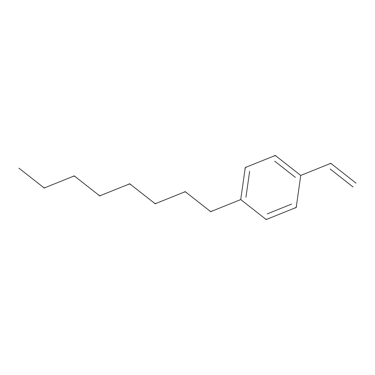 1-Ethenyl-4-octylbenzene molecular structure, CAS 46745-66-8