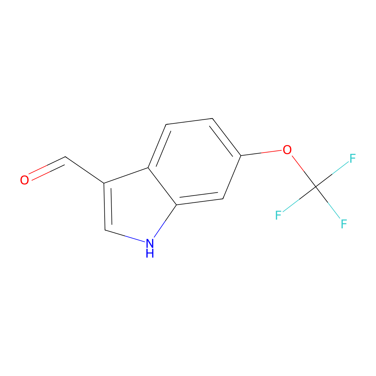 6-(trifluoromethoxy)-1H-indole-3-carbaldehyde molecular structure, CAS 467451-62-3