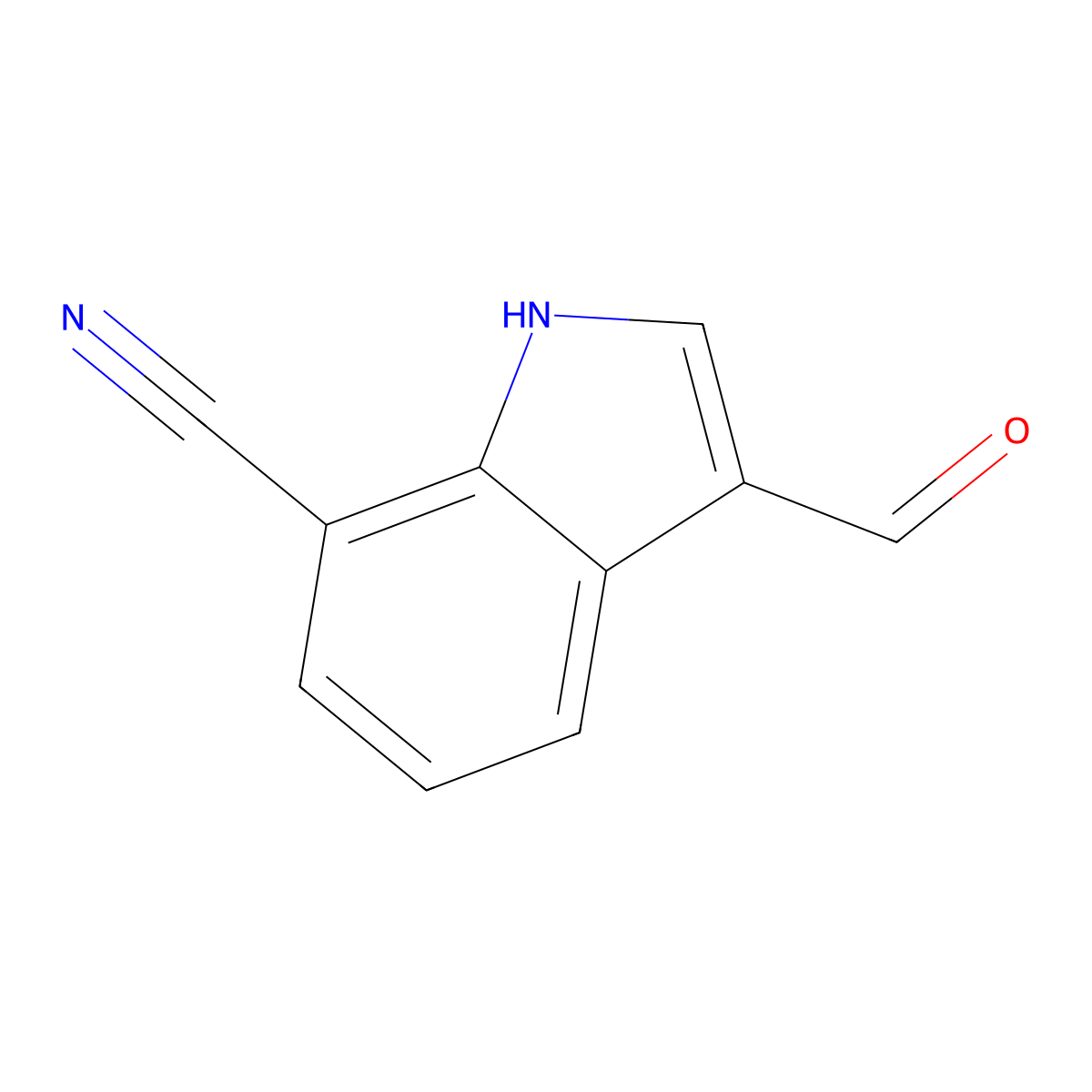 3-Formyl-1H-indole-7-carbonitrile molecular structure, CAS 467451-63-4
