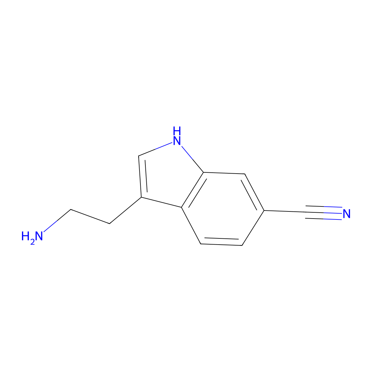 3-(2-aminoethyl)-1H-indole-6-carbonitrile molecular structure, CAS 467451-88-3