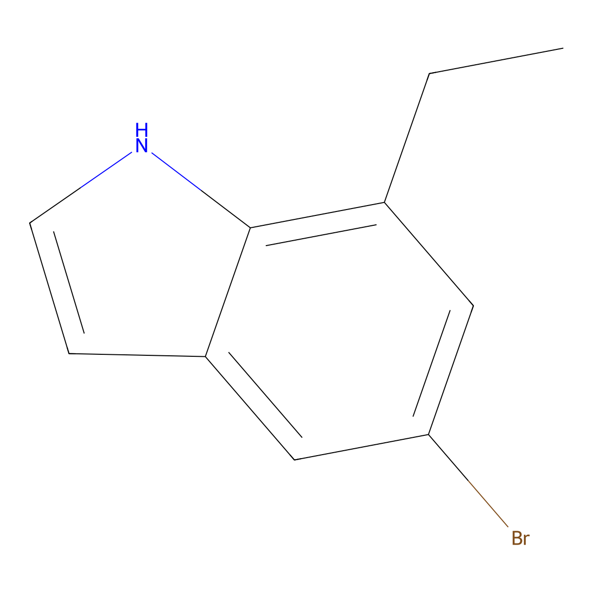 5-bromo-7-ethyl-1H-indole molecular structure, CAS 467451-94-1