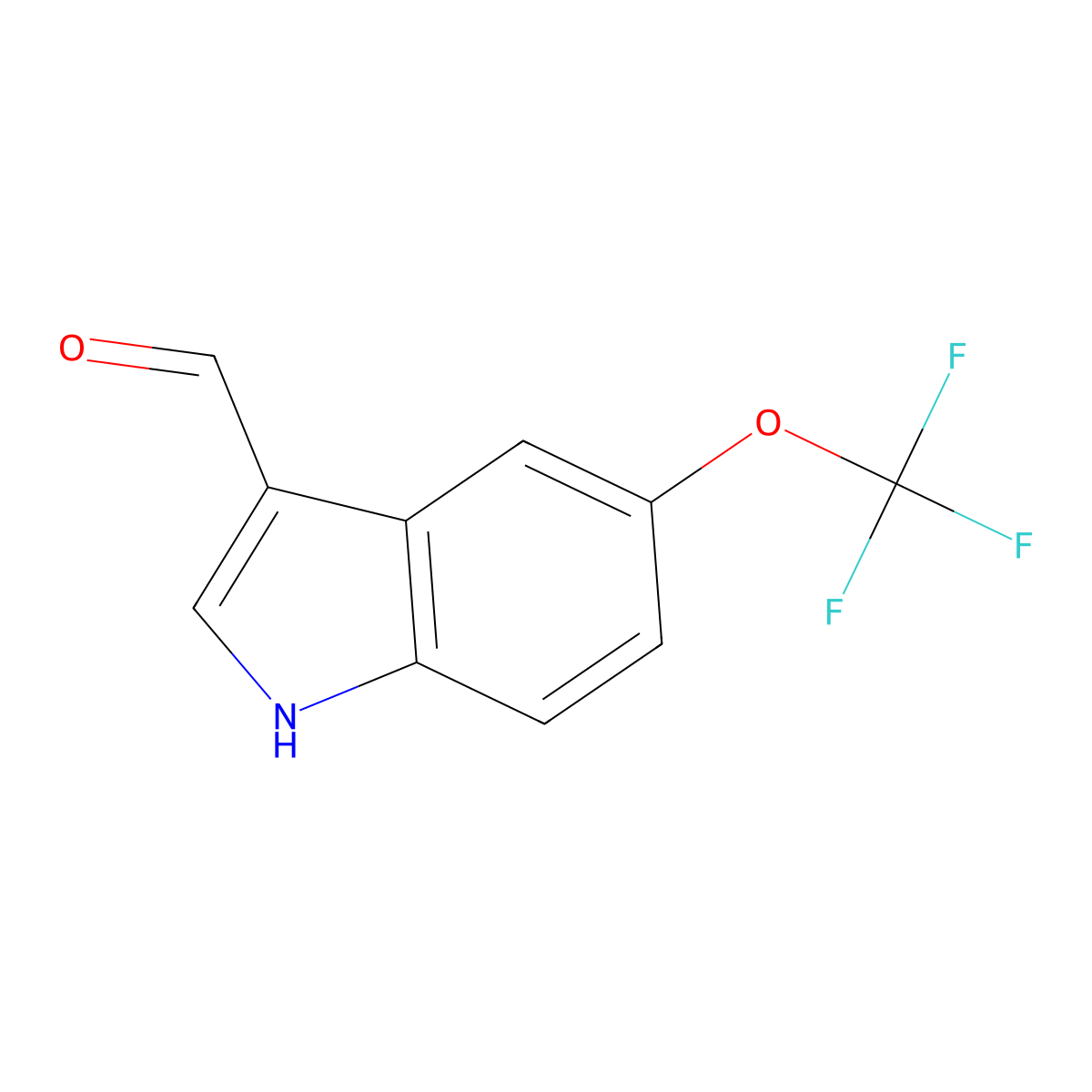5-(trifluoromethoxy)-1H-indole-3-carbaldehyde molecular structure, CAS 467452-00-2