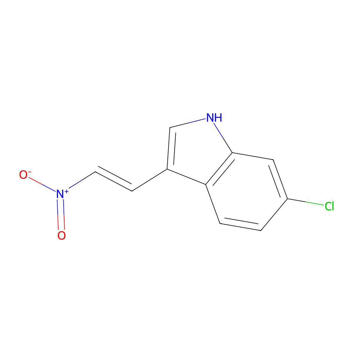 6-chloro-3-[(1E)-2-nitroethenyl]-1H-indole molecular structure, CAS 467452-10-4
