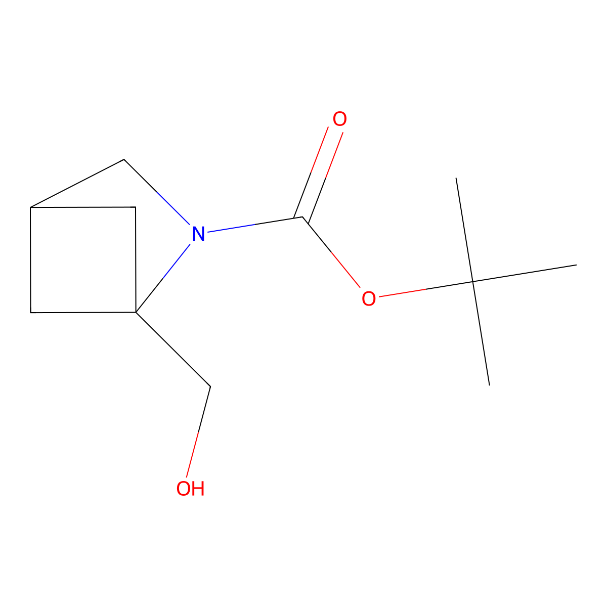 1,1-Dimethylethyl 1-(hydroxymethyl)-2-azabicyclo[2.1.1]hexane-2-carboxylate molecular structure, CAS 467454-51-9