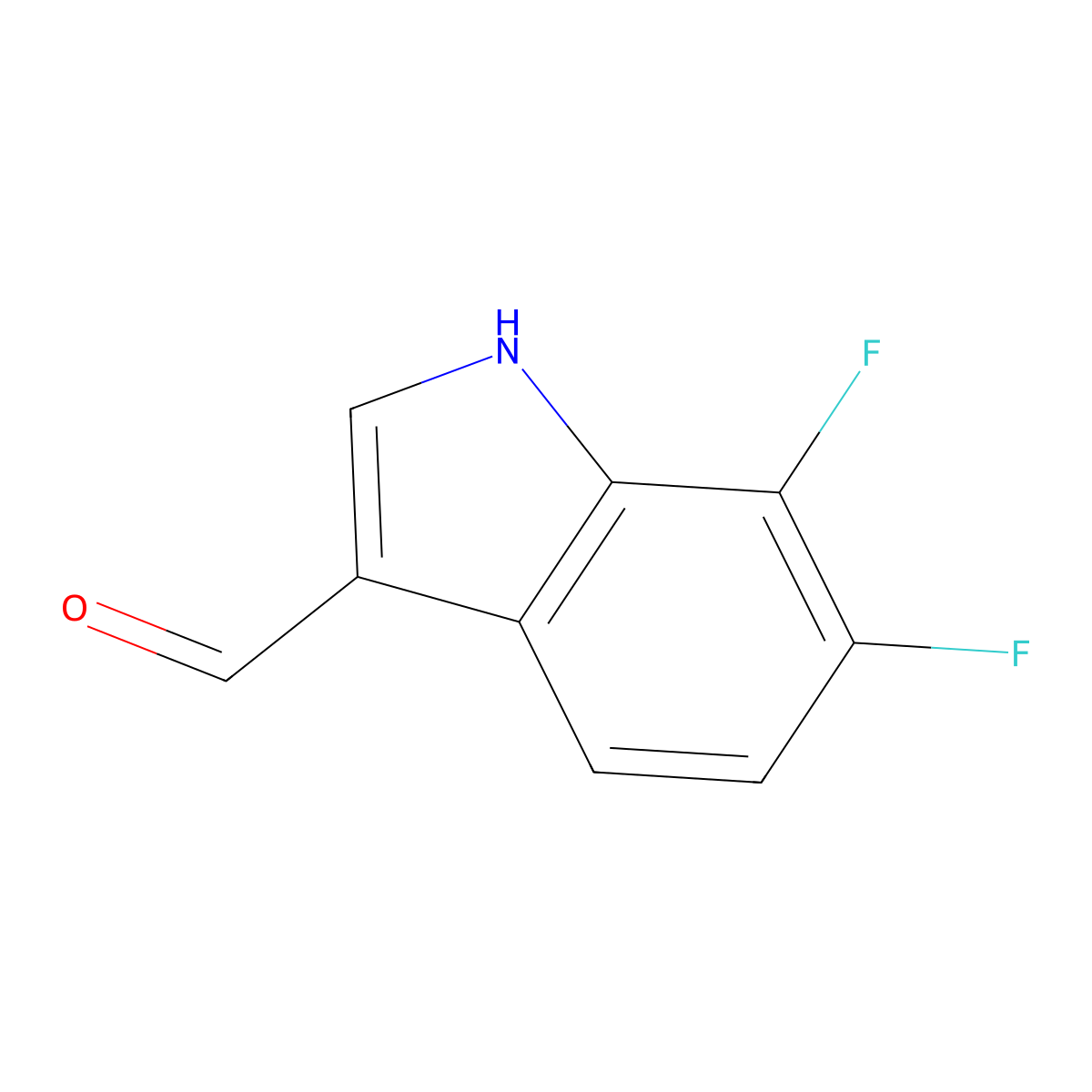 6,7-difluoro-1H-indole-3-carbaldehyde molecular structure, CAS 467457-02-9
