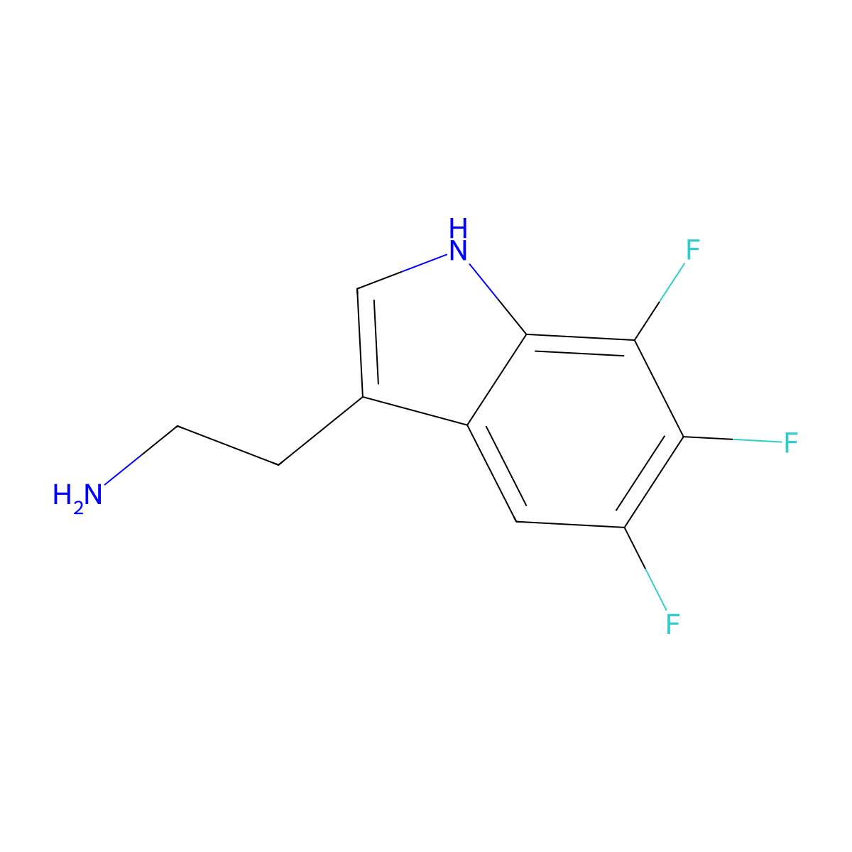 2-(5,6,7-trifluoro-1H-indol-3-yl)ethan-1-amine molecular structure, CAS 467457-23-4