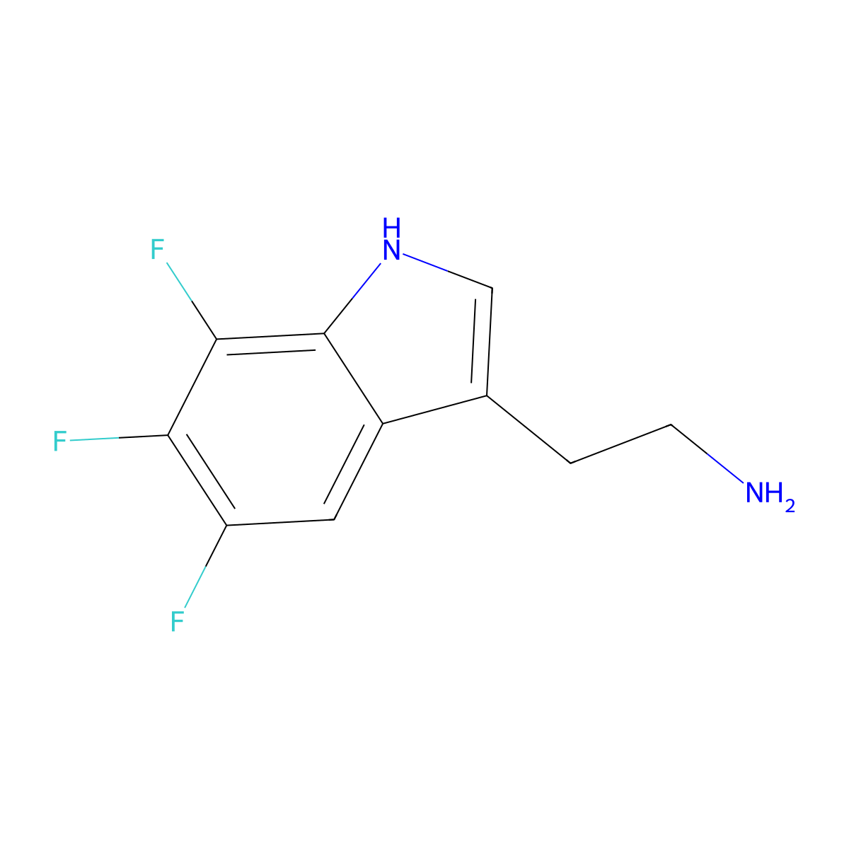 2-(5,6,7-trifluoro-1H-indol-3-yl)ethan-1-amine molecular structure, CAS 467457-23-4