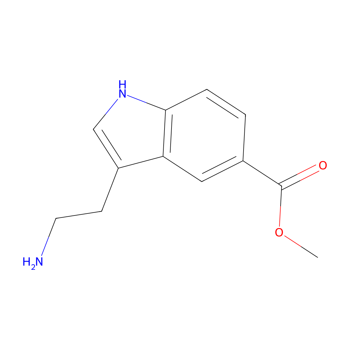 methyl 3-(2-aminoethyl)-1H-indole-5-carboxylate molecular structure, CAS 467458-27-1