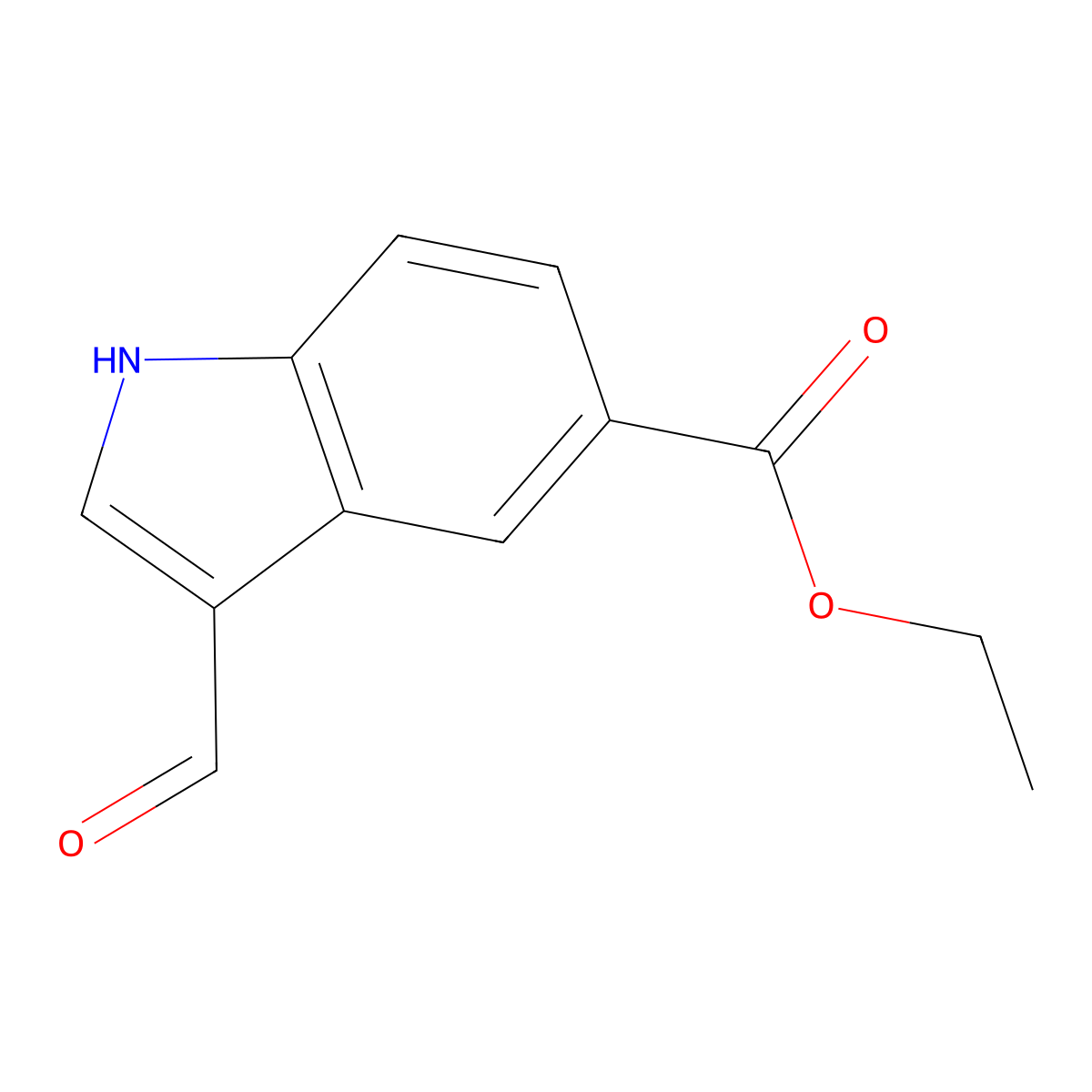 ethyl 3-formyl-1H-indole-5-carboxylate molecular structure, CAS 467458-46-4