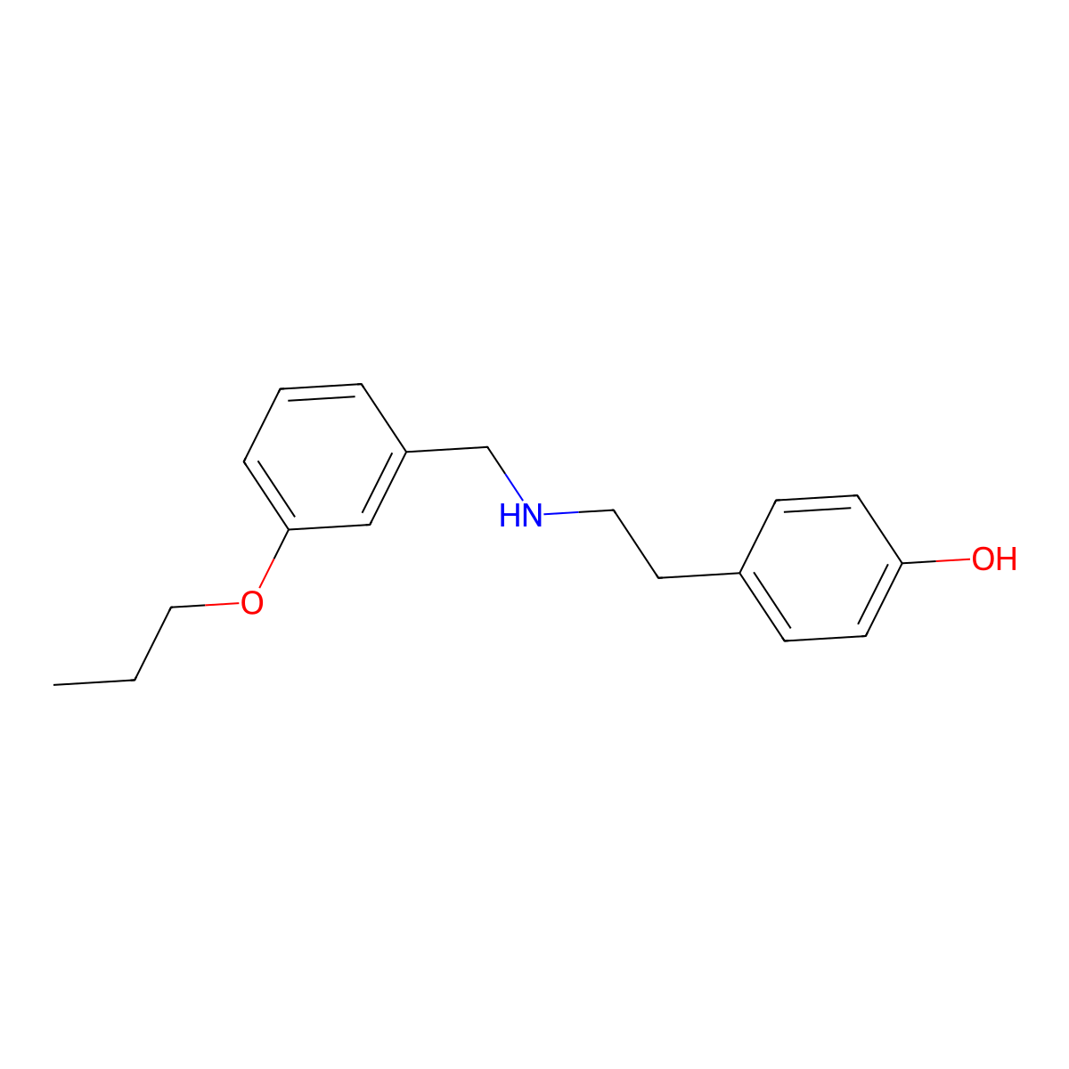 4-(2-((3-Propoxybenzyl)amino)ethyl)phenol molecular structure, CAS 467460-70-4