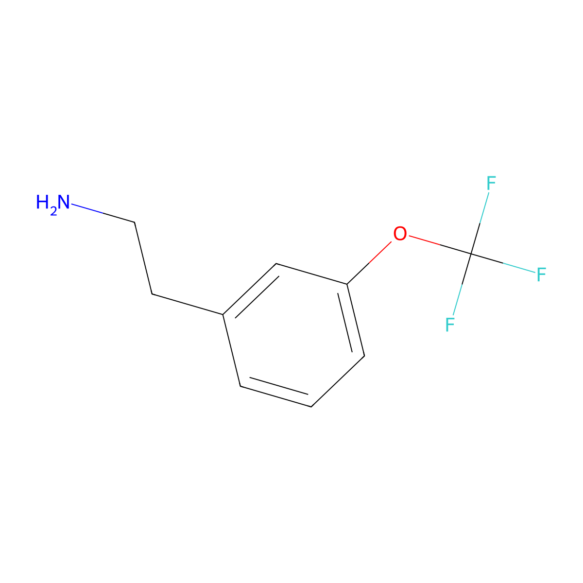 2-(3-(Trifluoromethoxy)phenyl)ethanamine molecular structure, CAS 467461-10-5