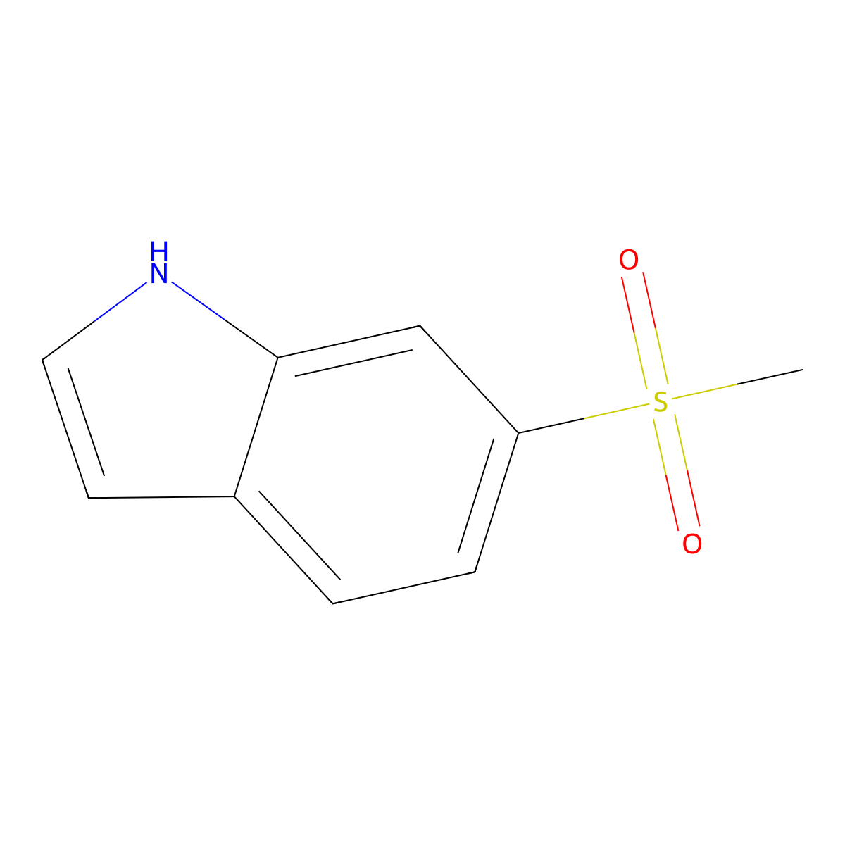 6-methanesulfonyl-1H-indole molecular structure, CAS 467461-40-1