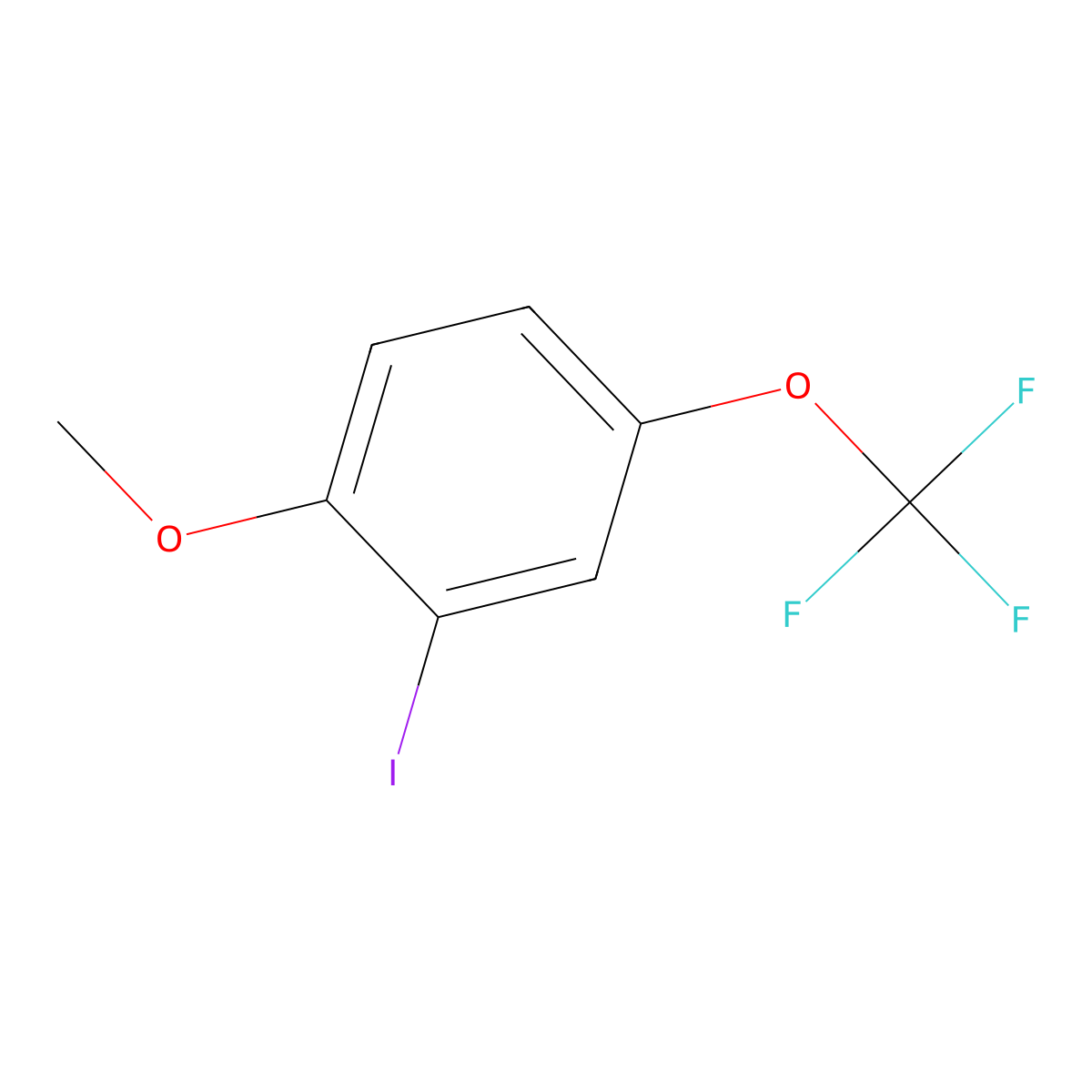2-Methoxy-5-trifluoromethoxyiodobenzene molecular structure, CAS 467467-13-6
