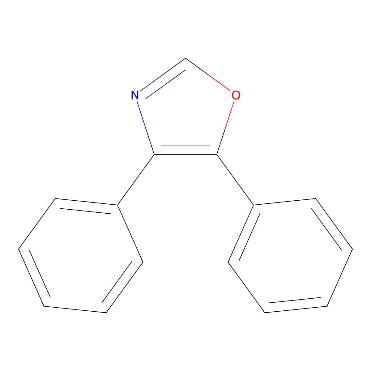 4,5-Diphenyloxazole molecular structure, CAS 4675-18-7
