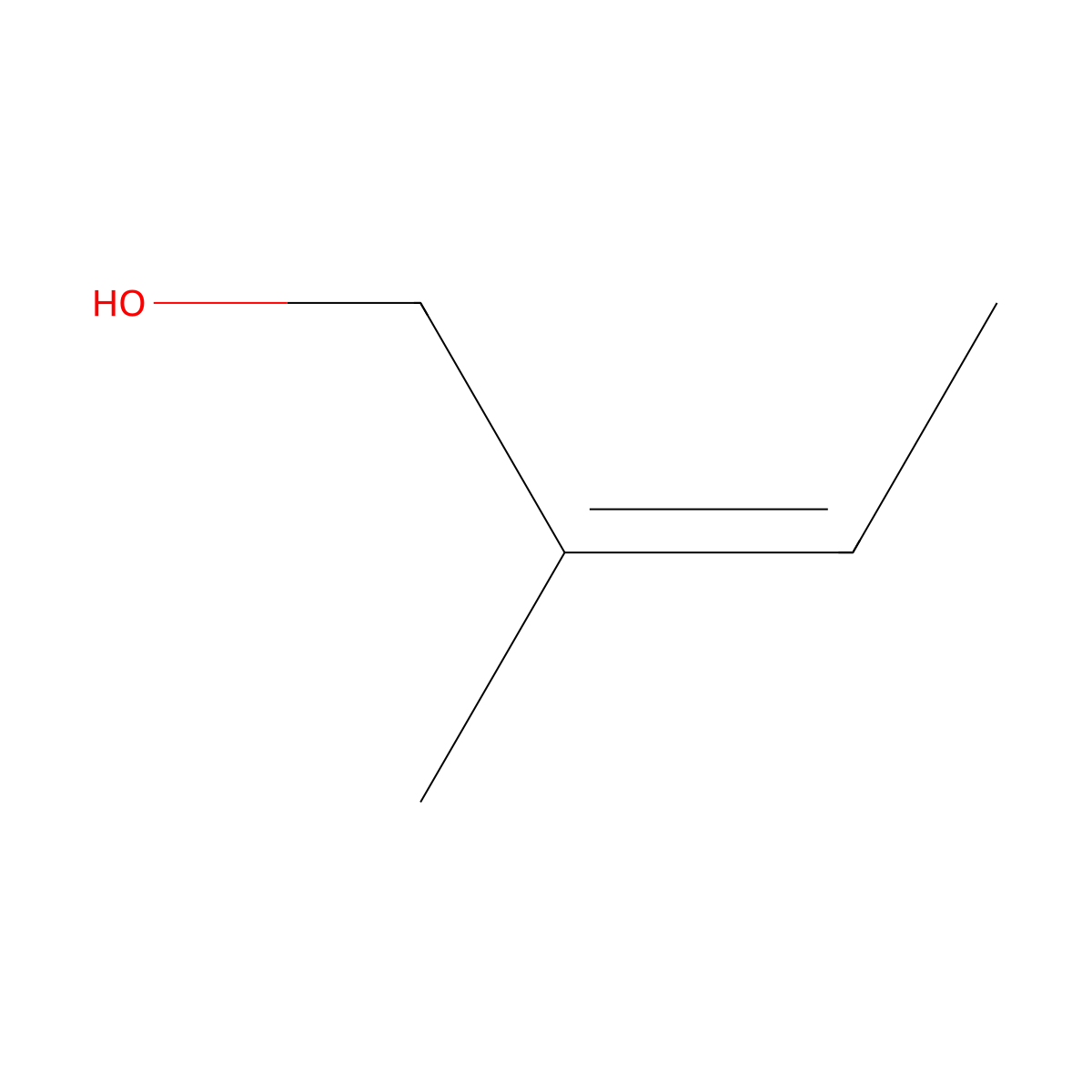 2-Methyl-2-buten-1-OL molecular structure, CAS 4675-87-0