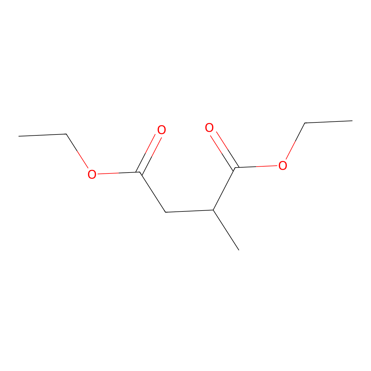 Diethyl methylsuccinate molecular structure, CAS 4676-51-1