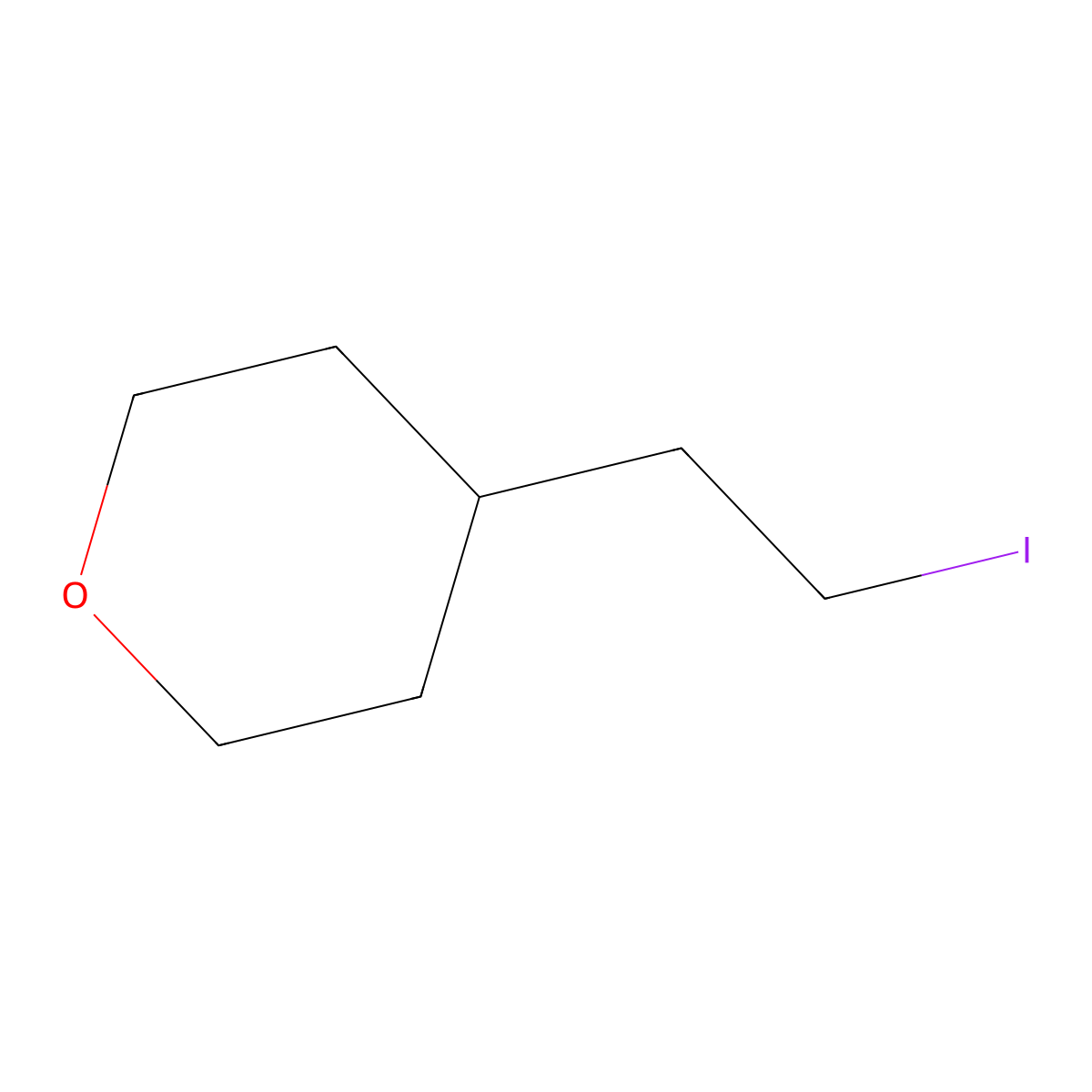 4-(2-Iodoethyl)oxane molecular structure, CAS 4677-16-1
