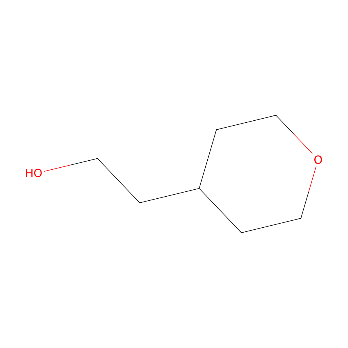 2-(Oxan-4-yl)ethan-1-ol molecular structure, CAS 4677-18-3