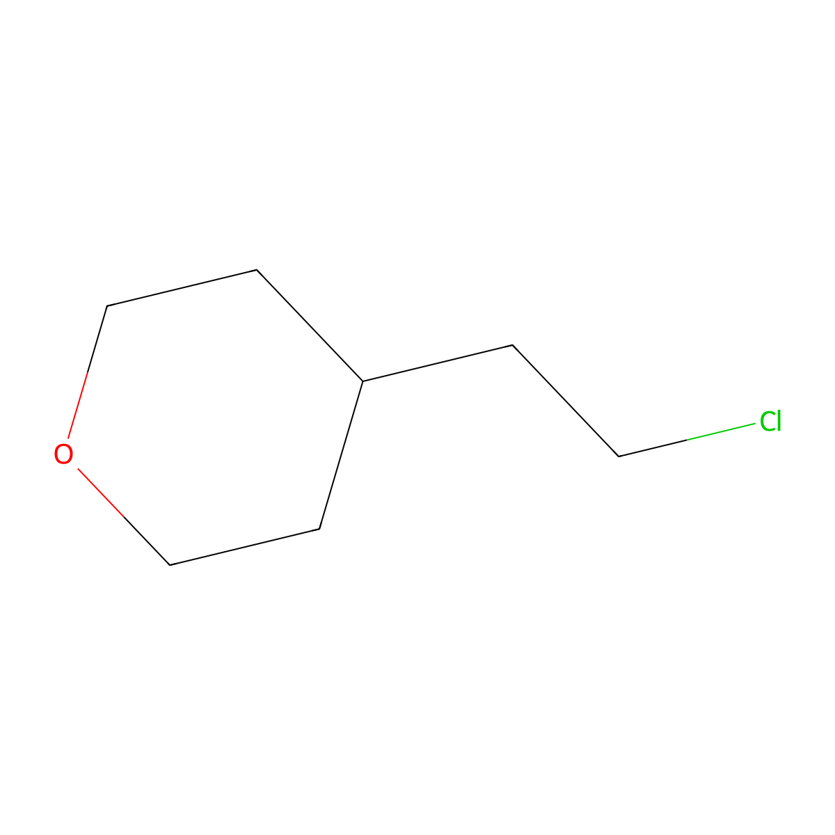 4-(2-Chloroethyl)oxane molecular structure, CAS 4677-19-4