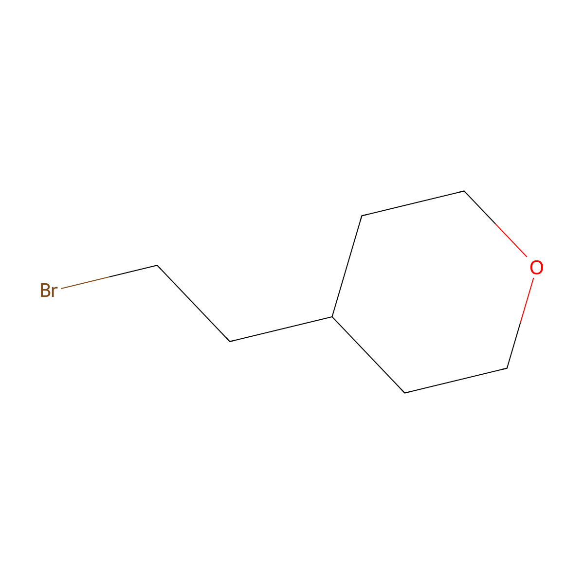 4-(2-Bromoethyl)oxane molecular structure, CAS 4677-20-7