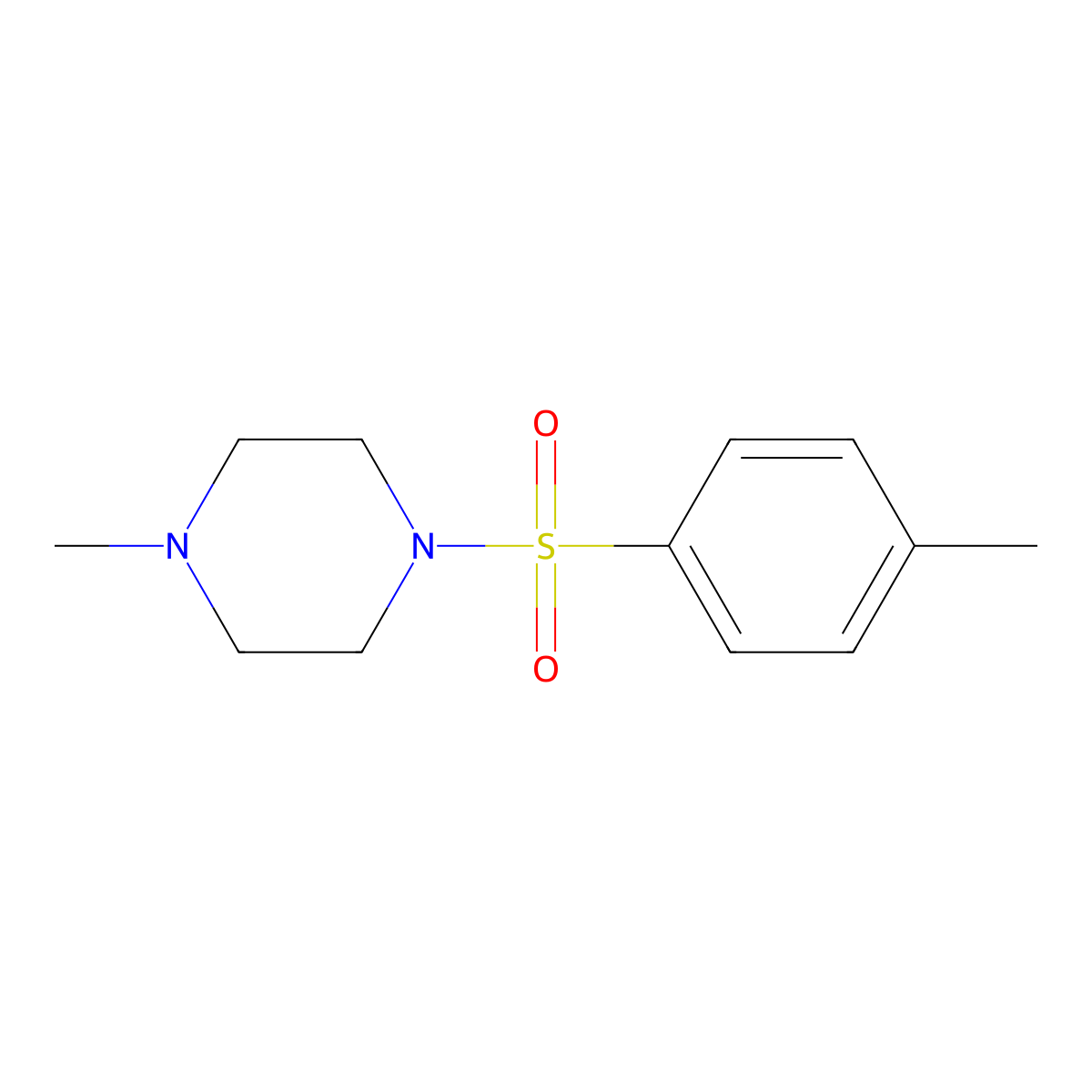 1-Methyl-4-(para-tolylsulfonyl)-piperazine molecular structure, CAS 46779-48-0