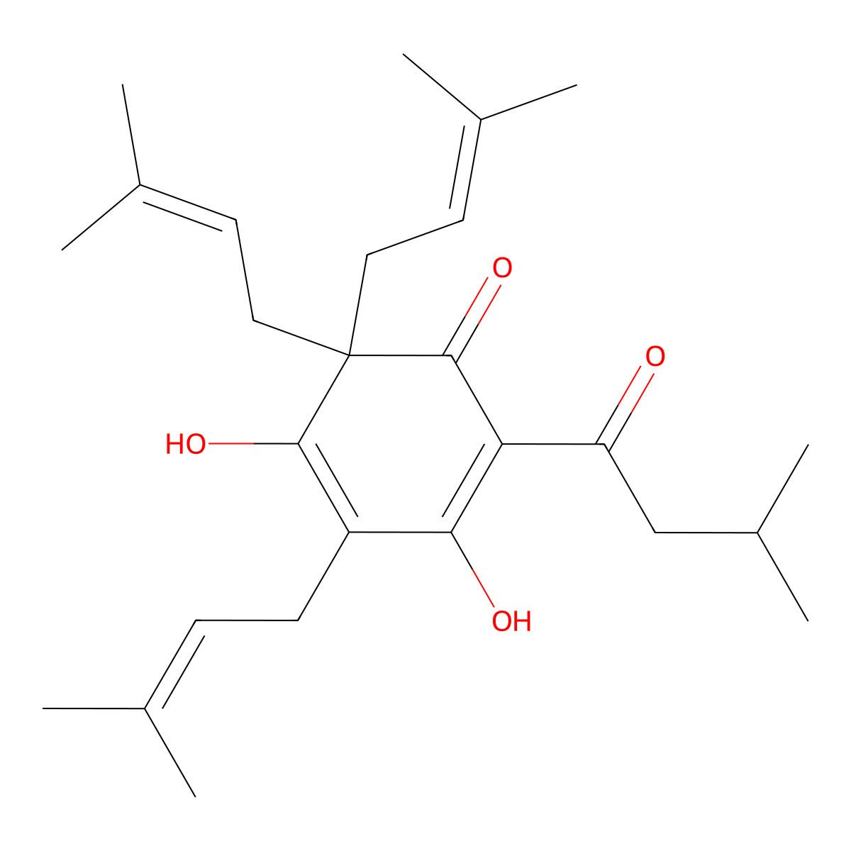 Lupulone molecular structure, CAS 468-28-0